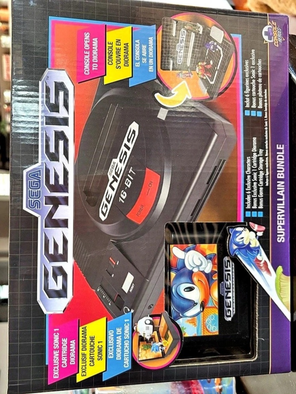 Sonic the Hedgehog - SEGA Genesis Supervillain Bundle Console Bundle Black NIB